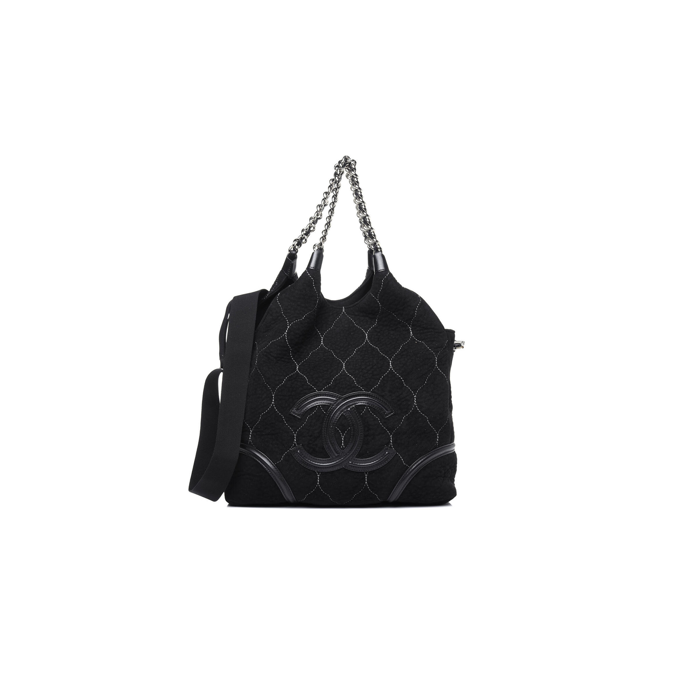 CHANEL MASTER SUEDE QUILTED RODEO DRIVE HOBO BLACK 744000 (36*33*10cm)
